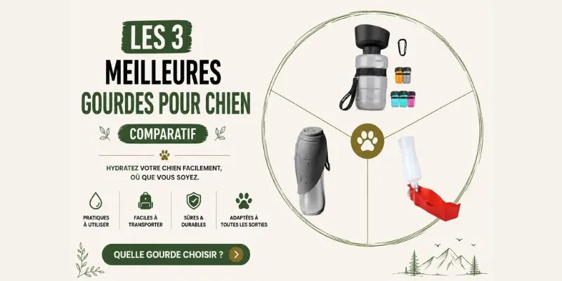 Comparatif des meilleures gourdes pour chien en randonnée