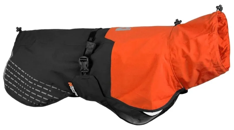 Non-stop dogwear Fjord Raincoat, imperméable orange et noir pour chien